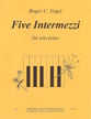 Five Intermezzi piano sheet music cover